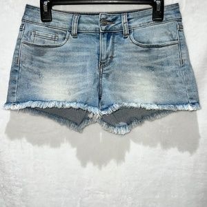 PINK Victoria's Secret cut off shorts (Size 2) Lighter Denim/Slightly Destructed